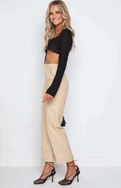 BB Exclusive Fallon Pants Beige Bottoms