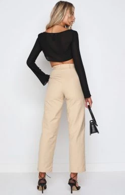 BB Exclusive Fallon Pants Beige Bottoms