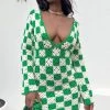BB Exclusive Faye Green Check Mini Dress Dresses