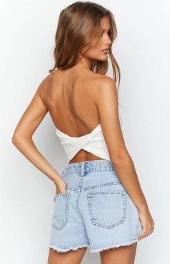 BB Exclusive Feathering Blue Denim Shorts