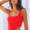 BB Exclusive Tops Felicity Red Corset Top