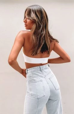 BB Exclusive Tops Fenzi Crop Top White