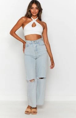 BB Exclusive Tops Fenzi Crop Top White