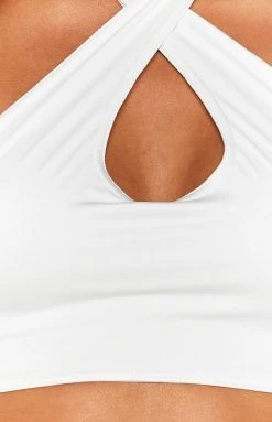 BB Exclusive Tops Fenzi Crop Top White