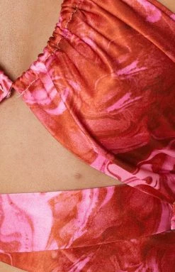 Beginning Boutique Ferla Pink Swirl Top Tops