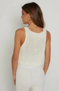 BB Exclusive Ferrerah White Ribbed Vest Top 13 BB Exclusive Ferrerah White Ribbed Vest Top