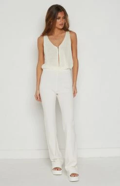 BB Exclusive Ferrerah White Ribbed Vest Top 10 BB Exclusive Ferrerah White Ribbed Vest Top