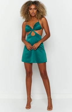 Beginning Boutique Dresses Fierra Emerald Mini Dress