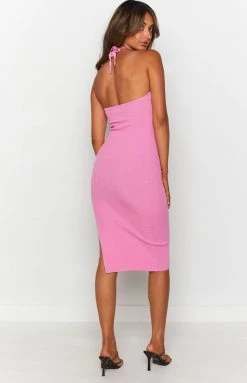 Beginning Boutique Figaro Halter Maxi Dress Pink Dresses