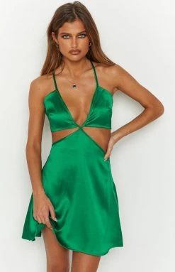 BB Exclusive Fireworks Green Mini Dress Dresses