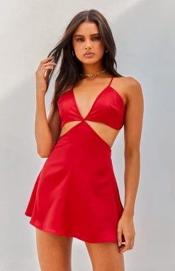 BB Exclusive Fireworks Red Mini Dress New