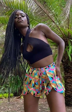 BB Exclusive Tops Flirtini Halter Top Black