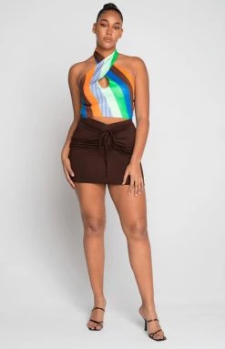 BB Exclusive Flirtini Halter Crop Multi