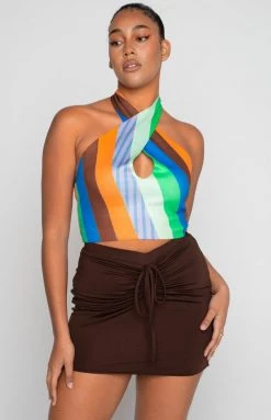 BB Exclusive Flirtini Halter Crop Multi
