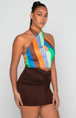 BB Exclusive Flirtini Halter Crop Multi
