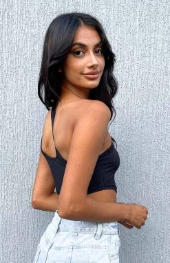 BB Exclusive Florence Black One Shoulder Top New