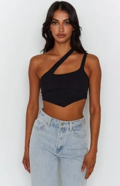 BB Exclusive Florence Black One Shoulder Top New