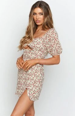 BB Exclusive Florence Puff Sleeve Mini Dress Floral