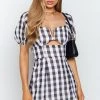 BB Exclusive Florence Puff Sleeve Mini Dress Gingham