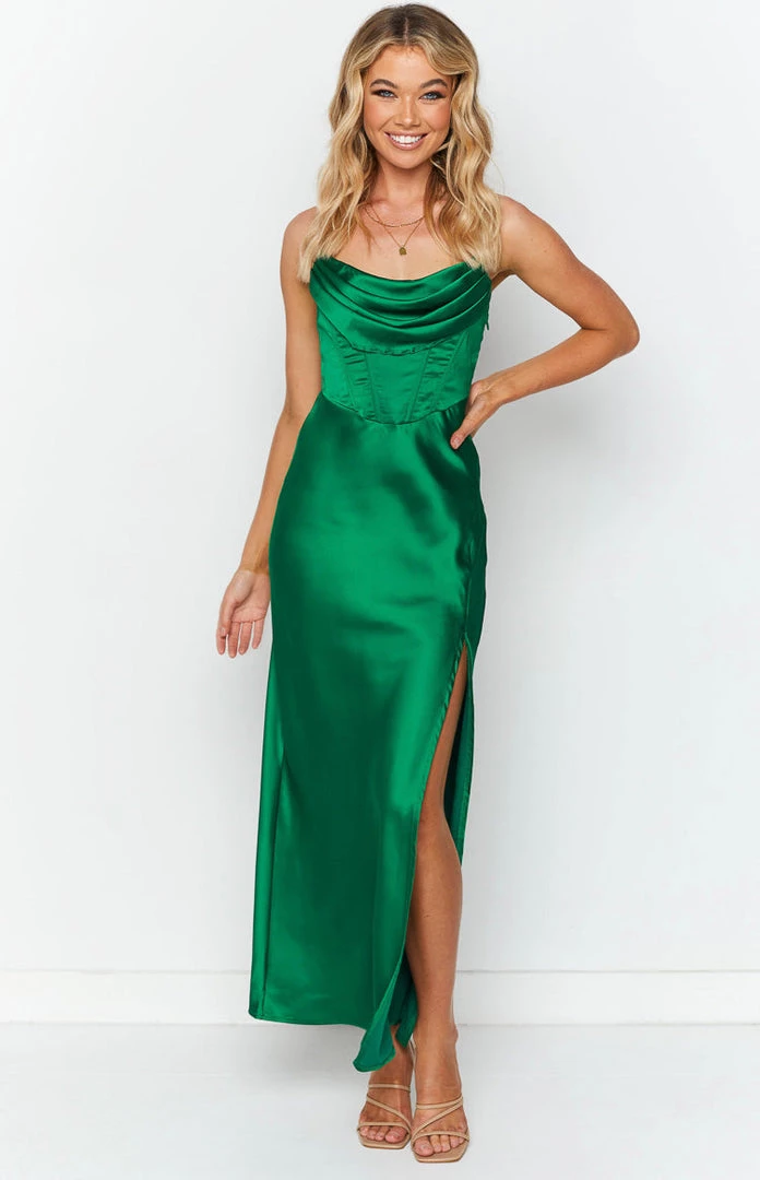 Beginning Boutique Flourish Emerald Midi Dress 2 Beginning Boutique Flourish Emerald Midi Dress