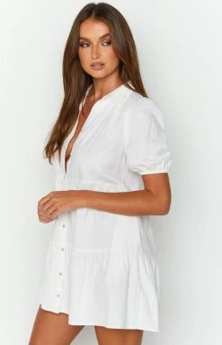 BB Exclusive Frances White Linen Tiered Dress Dresses 10 BB Exclusive Frances White Linen Tiered Dress Dresses