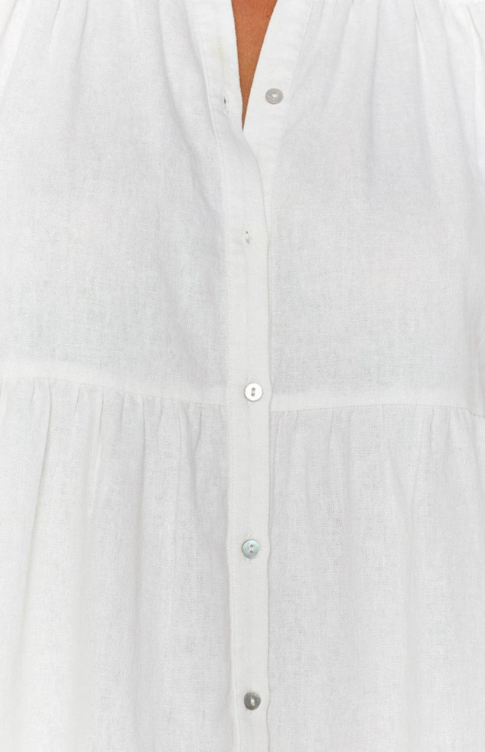 BB Exclusive Frances White Linen Tiered Dress Dresses 6 BB Exclusive Frances White Linen Tiered Dress Dresses