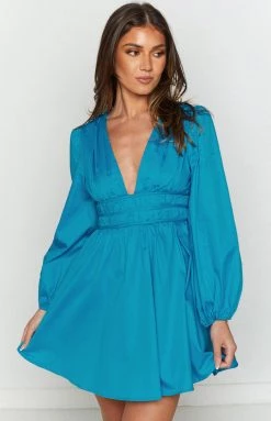 Beginning Boutique Freya Blue Mini Dress New