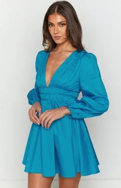 Beginning Boutique Freya Blue Mini Dress New