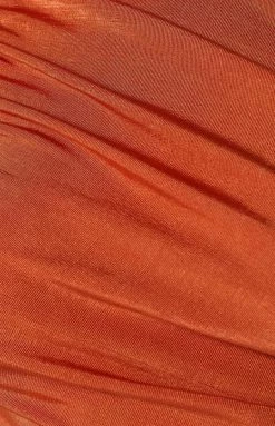 Beginning Boutique Mini Dresses Frida Orange Ruched Top