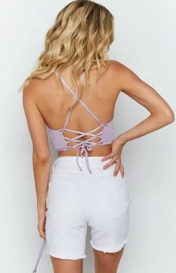 BB Exclusive Bottoms Golden Denim Shorts White