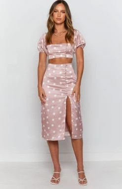 BB Exclusive Gabriella Lace Up Back Top Polka Tops