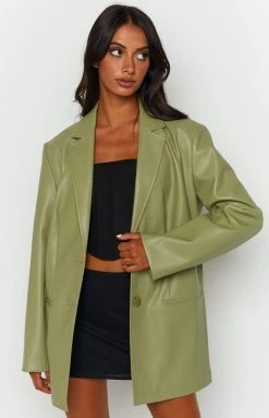 BB Exclusive Galantis Green PU Blazer