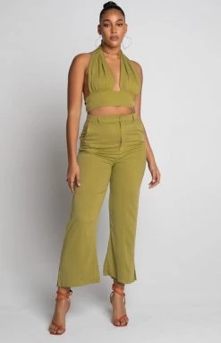 BB Exclusive Tops Gambit Crop Top Green