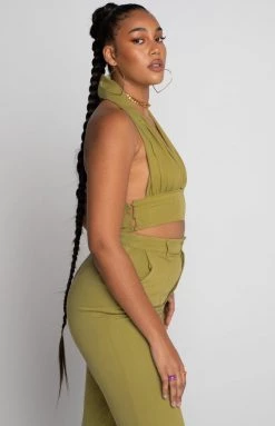 BB Exclusive Tops Gambit Crop Top Green