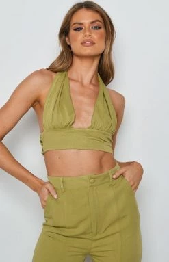 BB Exclusive Tops Gambit Crop Top Green