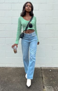 BB Exclusive Gemi Green Cable Sweater Outerwear