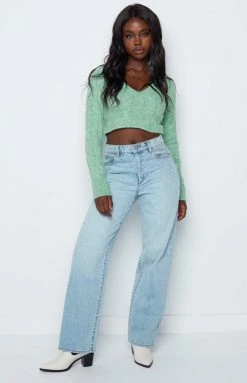 BB Exclusive Gemi Green Cable Sweater Outerwear