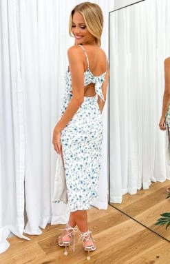 BB Exclusive Gemma Midi Dress Blue Floral Dresses 13 BB Exclusive Gemma Midi Dress Blue Floral Dresses