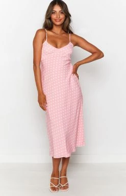 BB Exclusive Gemma Midi Dress Polka Dot Pink 11 BB Exclusive Gemma Midi Dress Polka Dot Pink