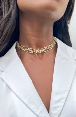 Eclat Geo Necklace Gold Accessories