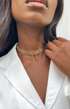 Eclat Geo Necklace Gold Accessories