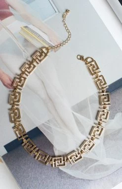 Eclat Geo Necklace Gold Accessories