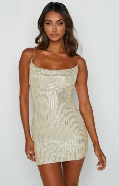 Beginning Boutique Dresses Georgette Cream Glitter Mini Dress 10 Beginning Boutique Dresses Georgette Cream Glitter Mini Dress