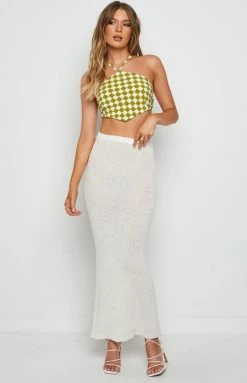 BB Exclusive Tops Gina Green Check Halter Top