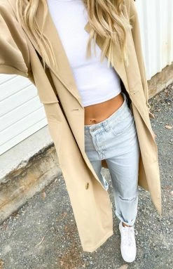 Beginning Boutique Outerwear Giselle Beige Trench Coat