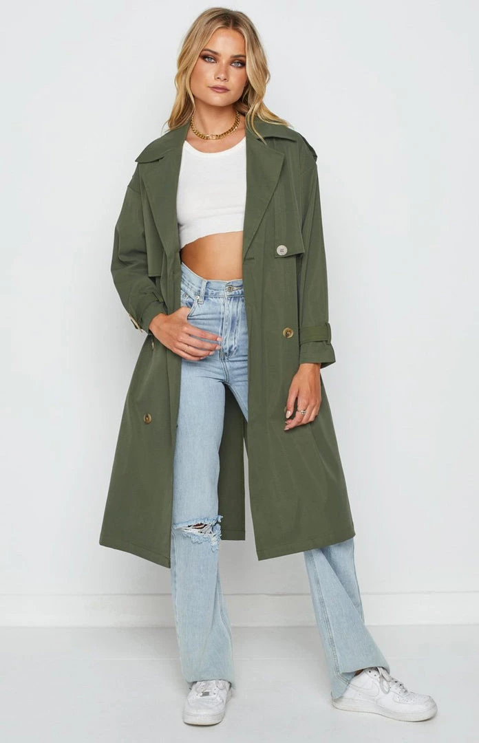 Beginning Boutique Outerwear Giselle Khaki Trench Coat 3 Beginning Boutique Outerwear Giselle Khaki Trench Coat