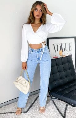 Beginning Boutique Glenda White Long Sleeve Top Tops