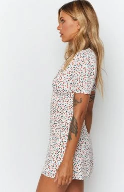 BB Exclusive Glow Girl Dress White And Orange Floral Dresses 10 BB Exclusive Glow Girl Dress White And Orange Floral Dresses