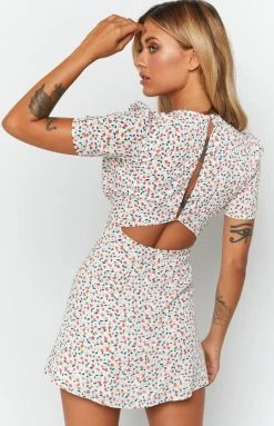 BB Exclusive Glow Girl Dress White And Orange Floral Dresses 11 BB Exclusive Glow Girl Dress White And Orange Floral Dresses