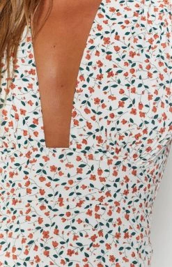 BB Exclusive Glow Girl Dress White And Orange Floral Dresses 12 BB Exclusive Glow Girl Dress White And Orange Floral Dresses